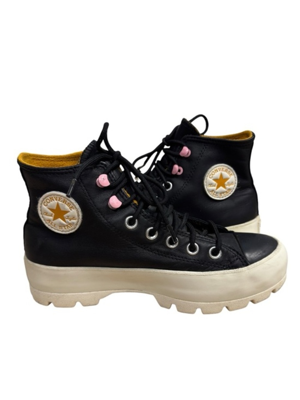 Converse Chuck Taylor All Star Lugged Winter GTX Black Saffron Womens US 6 UK 4